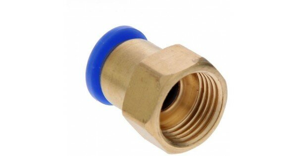 фото Фитинг быстросъемный мама латунь 12*8 мм - резьба 1/4