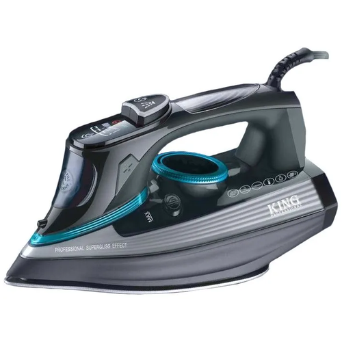 Электрический паровой утюг для глажки King Professional KC-3007 черный серый 499000₽