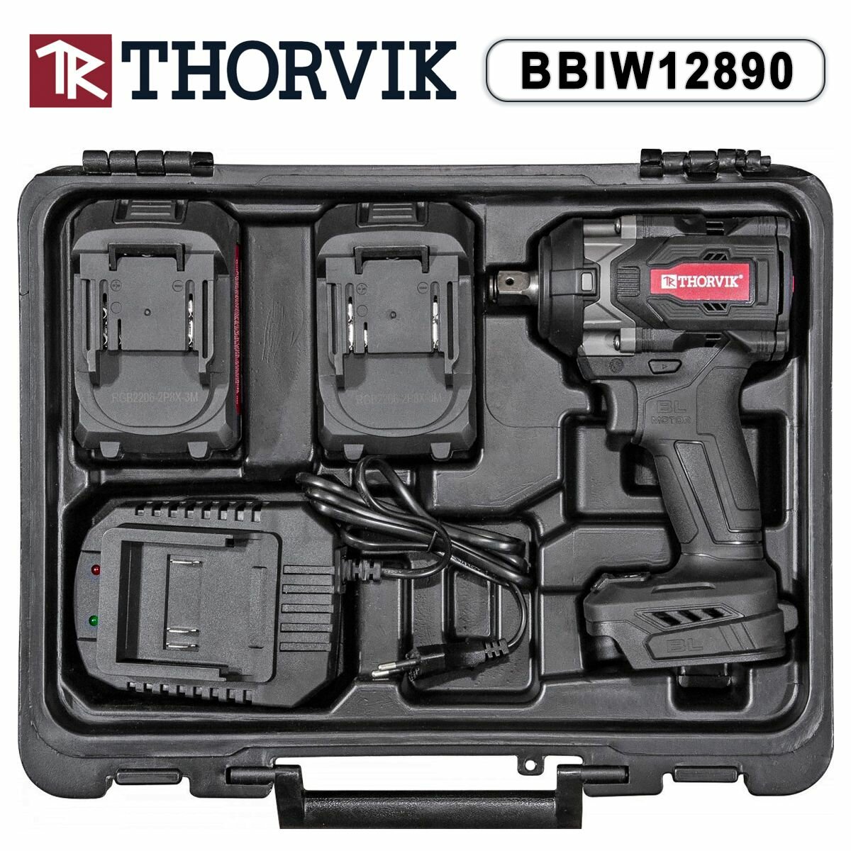 Аккумуляторный гайковёрт Thorvik BBIW12890 BL 1/2 890 Нм - фото №15