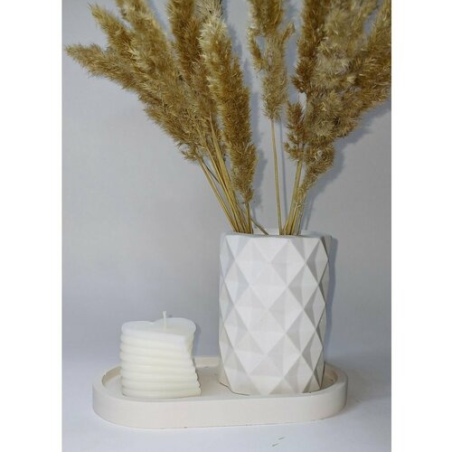 Подарочный набор для интерьера: органайзер, свеча, подставка