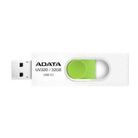 A-DATA Flash Drive 32GB UV320, USB 3.2, белый/зеленый