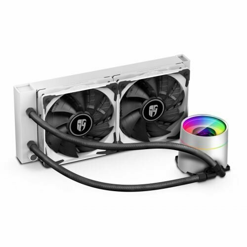 Водяное охлаждение Deepcool Castle 240 EX WHITE водяное охлаждение deepcool gammaxx l240 a rgb intel lga2066 lga1366 lga1200 lga2011 lga1150 amd am4 am3 am3 am2 am2 fm2 fm2