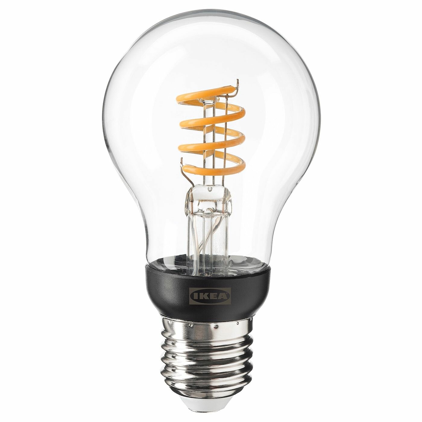 Лампа светодиодная IKEA TRADFRI тродфри, 2,7Вт, E27, 250лм, теплый белый, шаровдная прозрачная, беспр. регул.