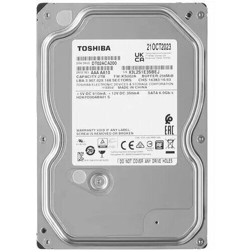 Жёсткий диск 2Tb SATA-III Toshiba DT02 (DT02ACA200)