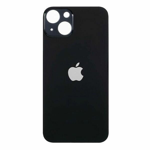 Стекло задней крышки для Apple iPhone 13 (широкий вырез под камеру), черный