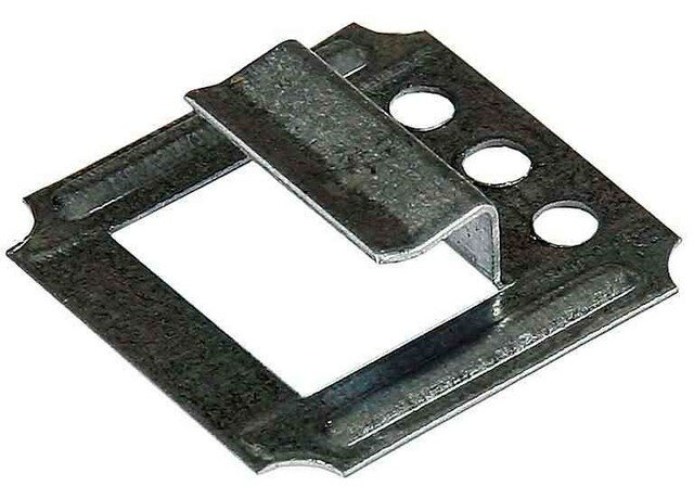 фото Кляймер №3 (для ДСП и евровагонки) цинк (пакет 100 шт.)