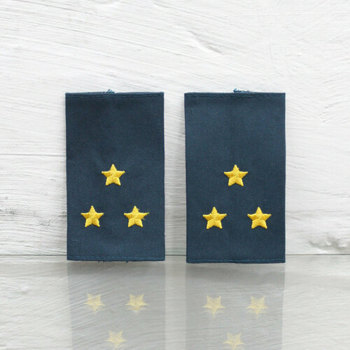 Фальшпогоны МЧС тк. полиэфир. м/волна 87020 вышитые ст. лейтенант