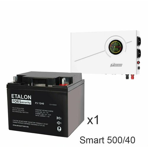 ИБП Powerman Smart 500 INV + ETALON FS 1240 ибп powerman smart 500 inv линейно интерактивный 500ва 300вт 2 euro