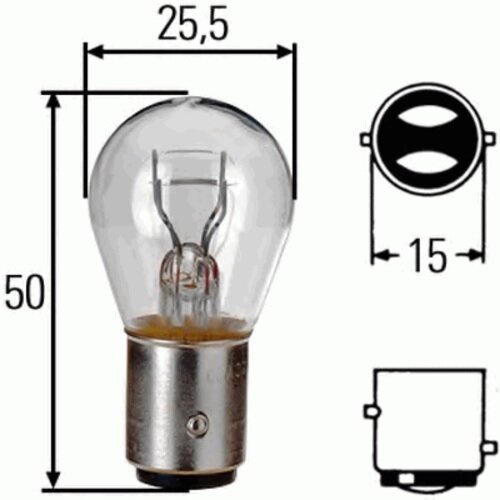 Автолампа накаливания HELLA 8GD 002 078 121 BAY15d