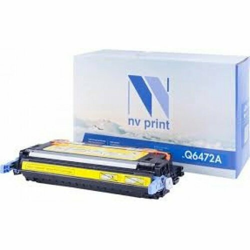 Q6472A совместимый Картридж NV Print для HP Color LaserJet 3600 Yellow (4 000стр) картридж nv print sp310 yellow для ricoh 2500 стр желтый