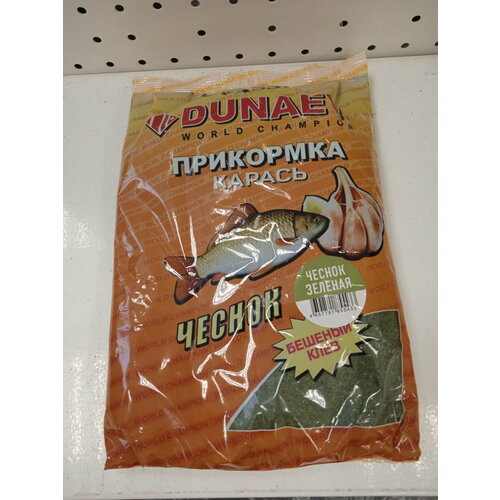 прикормка dunaev premium 1кг карась чеснок 2шт Прикормка Dunaev Карась чеснок зеленая