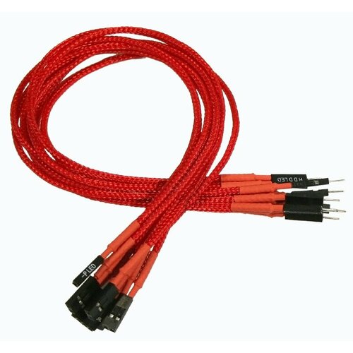 Удлинитель Nanoxia кабеля лицевой панели корпуса, красный NXFPV3ER