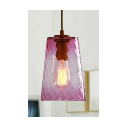 Светильник Alpha подвесной/потолочный/светодиодный/на кухню/стекло /металл/рифленый/коричневый/ цоколь Е27