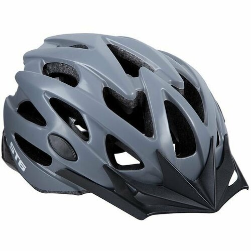 шлем stg ts 39 черный синий размер m m Велошлем STG , модель MV29-A, размер M(55-58)cm цвет: серый матовый