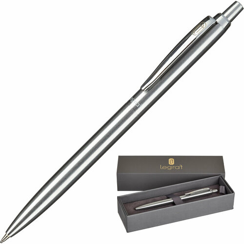 Ручка шариковая автоматическая Legraf Le Mans,0.5мм, синяя, серебр корпус JT