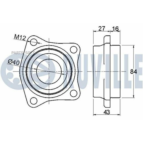 RUVILLE 220811 Подшипник передней ступицы