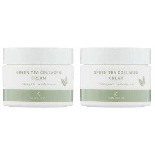 THE SKIN HOUSE Крем для лица с коллагеном и экстрактом зеленого чая GreenTea Collagen Cream, 50 мл, 2 шт