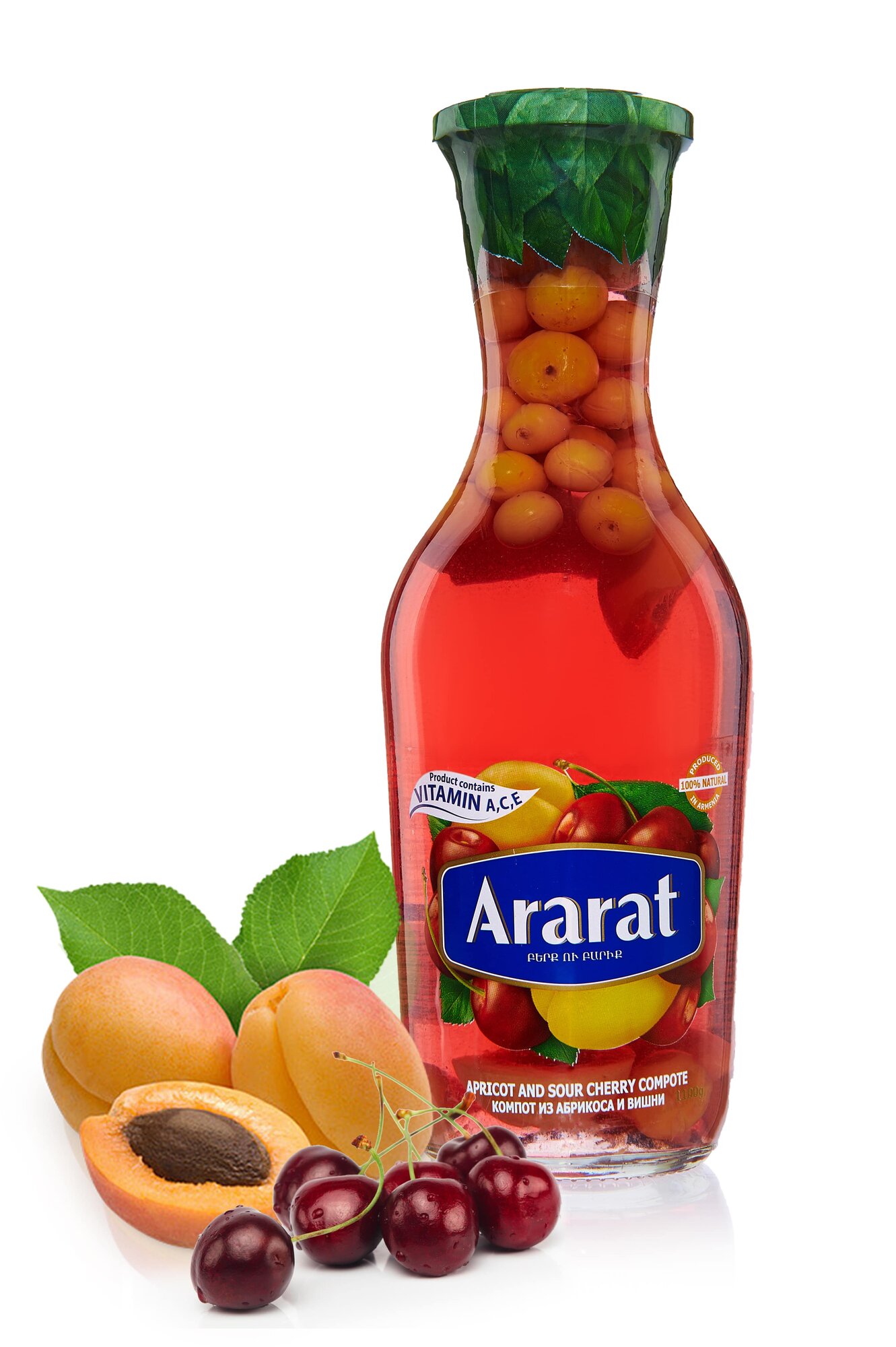 Компот абрикосово-вишневый "Ararat" 1,0л. ст.