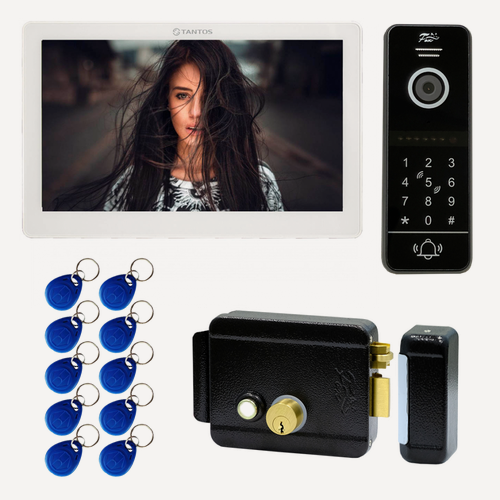 Изображение товара Видеодомофон Tantos NEO HD SE Tuya WiFi комплект с электромеханическим замком на калитку и кодовой панелью (белый)