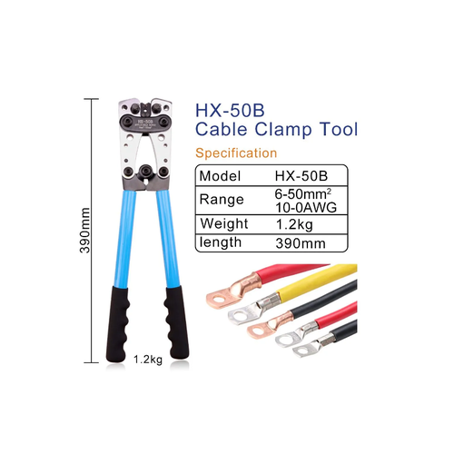 Инструмент для обжима кабеля HX-50B для кабеля 6-50 мм2 1-10AWG