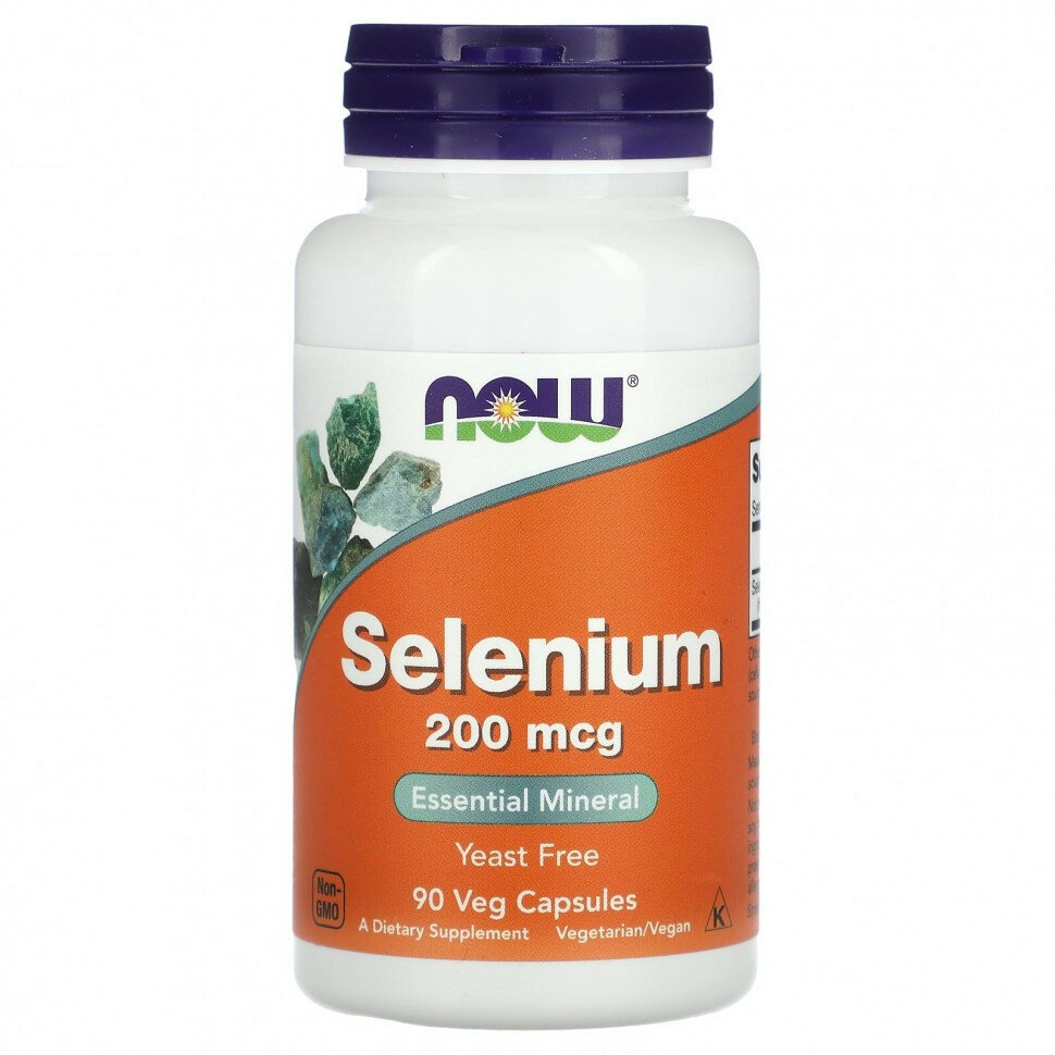 Now foods Selenium дополнительный источник селена 200 мкг 90 капс