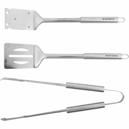 Набор для барбекю Naterial Alpha нержавеющая сталь щипцы лопатка щетка для чистки 2067₽