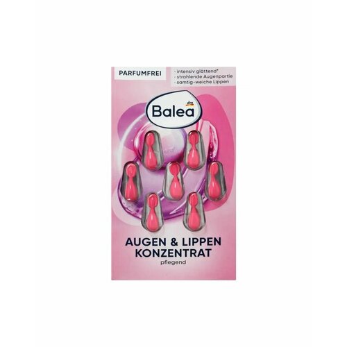 Balea Восстанавливающий концентрат для глаз и губ с Кофеином и Кальпарианом 7 капсул 739₽