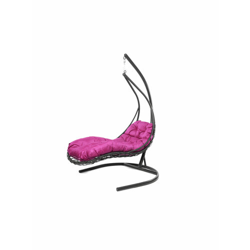 Подвесное кресло M-group лежачее с ротангом серое розовая подушка кресло папасан с ротангом серое розовая подушка m group
