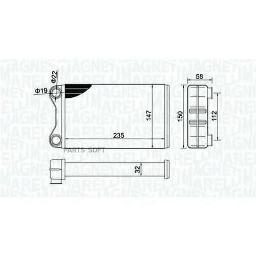 MAGNETI MARELLI 350218424000 Радиатор отопителя AUDI A4 2840₽