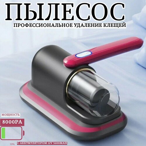 Профессиональный беспроводной пылесос для удаления пылевого клеща Портативный пылесос с мощностью 8000 Па Аккумулятор 3600 мАч 299500₽