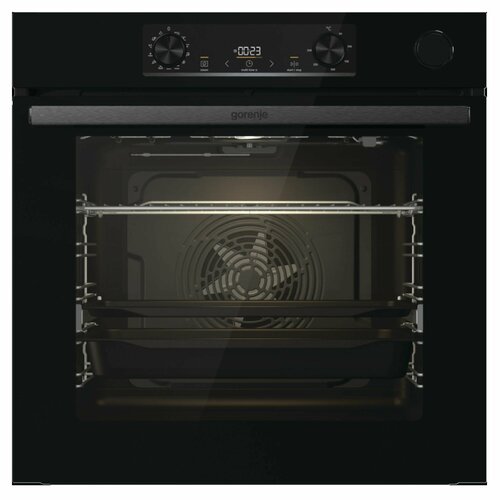 Электрический духовой шкаф Gorenje BSA6737E15BG духовой шкаф gorenje bosb6737e06x essential 77 л до 300 °c нерж чёрное стекло aquaclean perfectgrill телеск направляющие x1 а