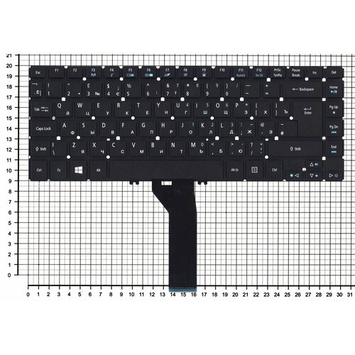 Клавиатура для ноутбука Acer Aspire R7-571 черная c подсветкой широкий Enter клавиатура для ноутбука acer aspire r7 571 черная c подсветкой горизонтальный enter