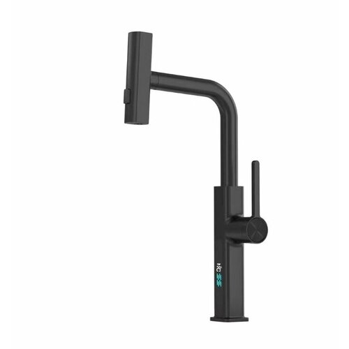 Смеситель для кухни с выдвижной лейкой manya черный