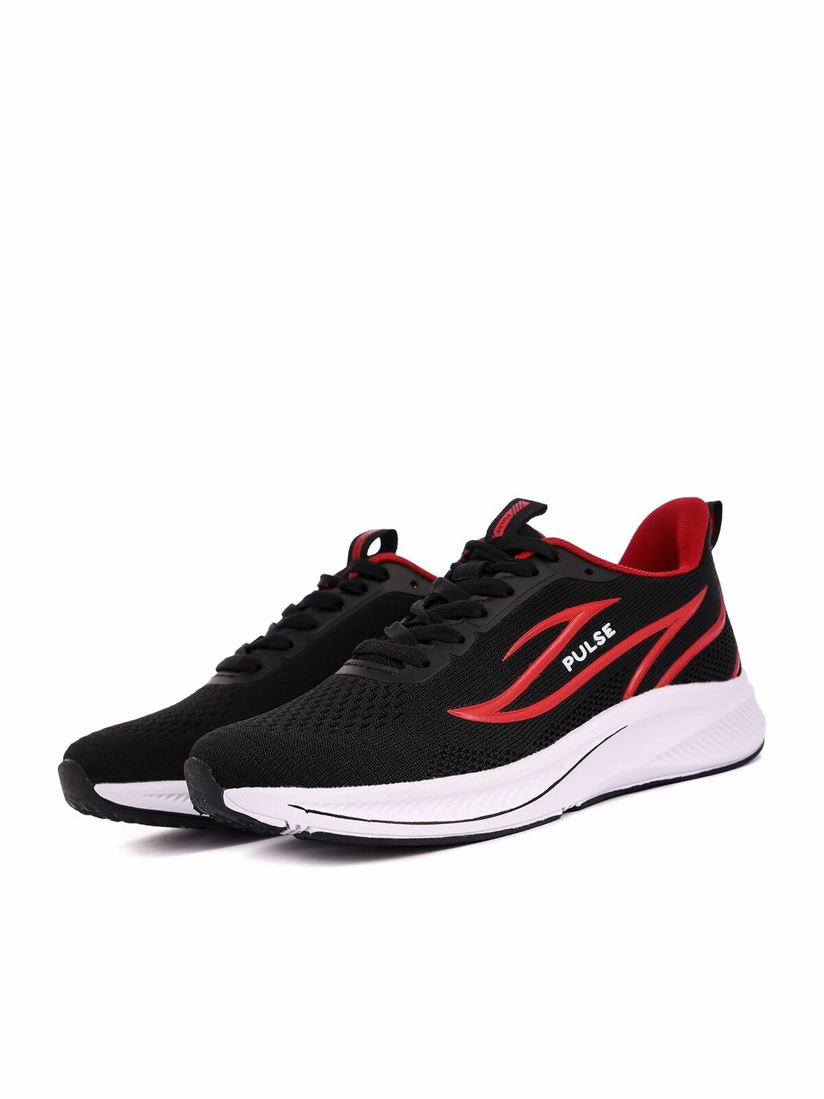 фото Черные текстильные кроссовки для мальчиков на шнуровке Pulse 58-31BO-875TT