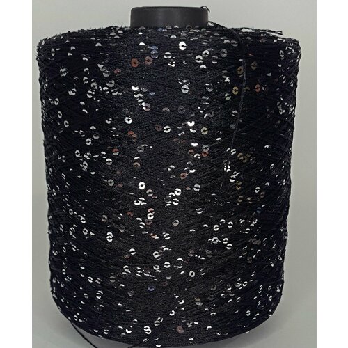 Бобинная пряжа Filcom. Состав:100% Полиэстер, пайетки(100гр). Метраж:750м/100гр