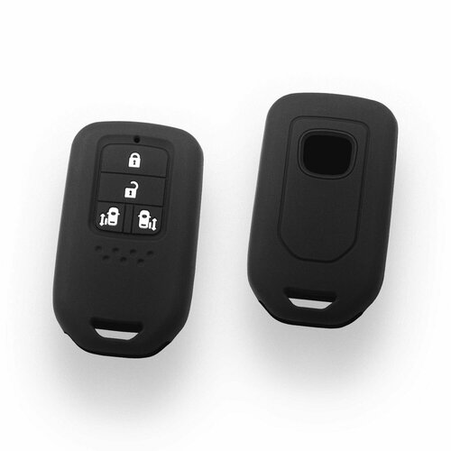 Силиконовый чехол для ключа Honda Civic Accord CR-V Odyssey, 4 кнопки, Черный