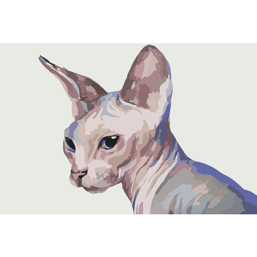 картина по номерам на холсте кошка сфинкс 2218 40x60 Картина по номерам на холсте Кошка Сфинкс - 2220