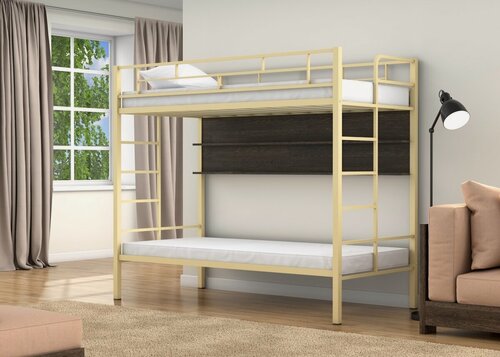 Изображение товара Двухъярусная кровать Валенсия Твист Слоновая кость полка венге