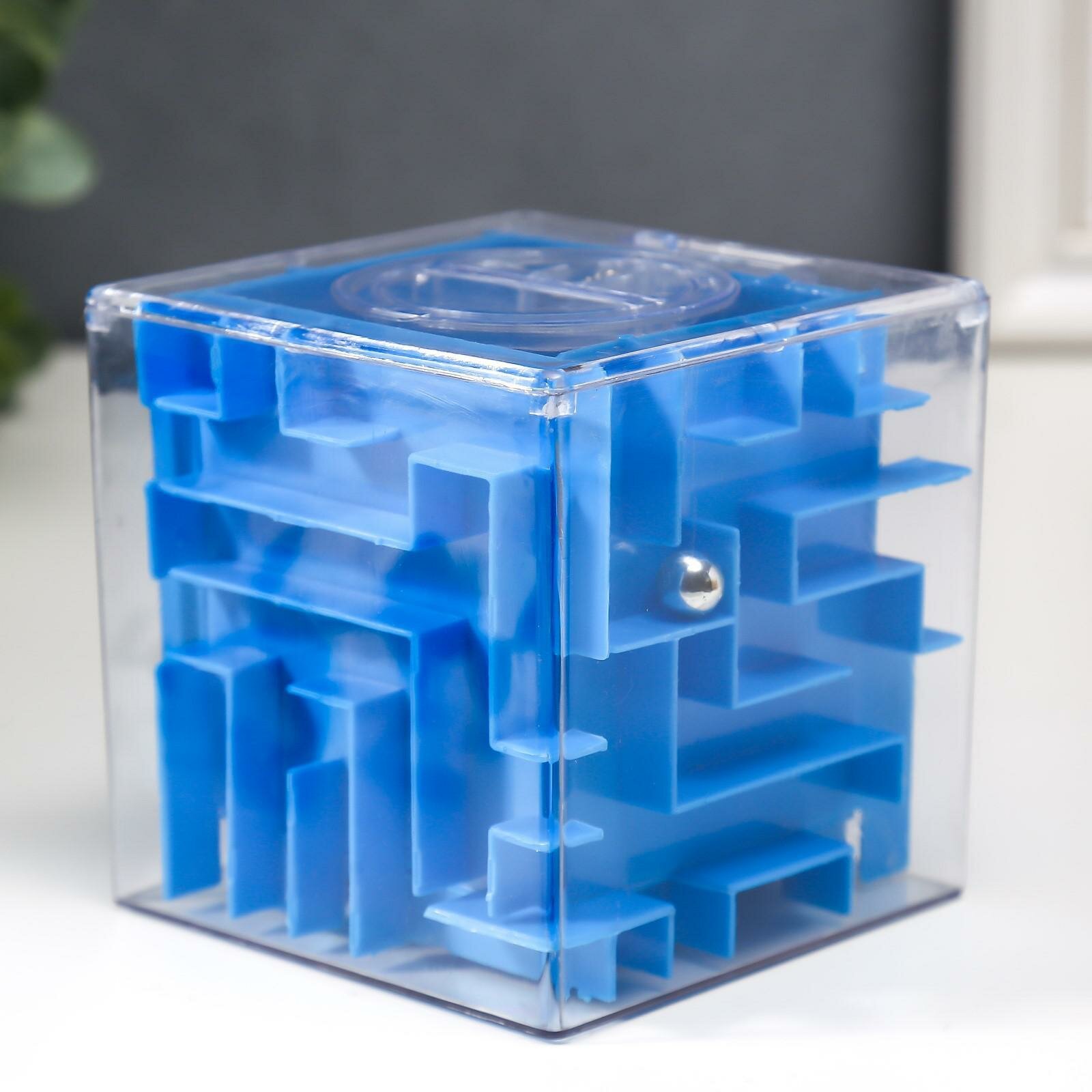 фото Копилка пластик лабиринт 9*9*9 см