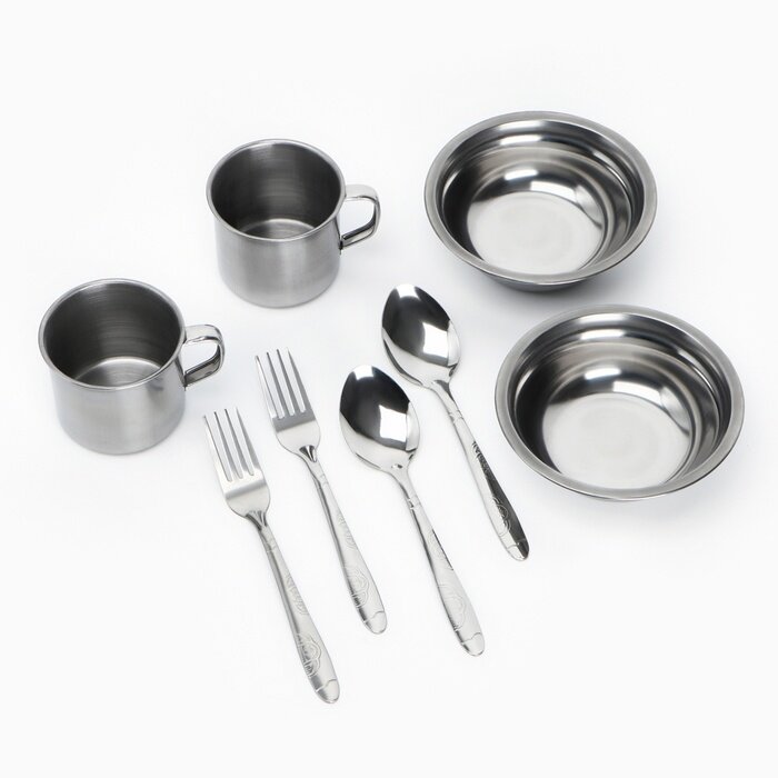 Набор посуды для пикника «Первый во всем», 8 предметов