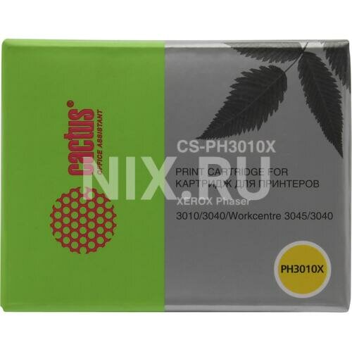 Картридж Cactus CS-PH3010X 106R02183 черный, для XEROX Phaser 3010/WorkCentre 3045, ресурс до 2300 страниц