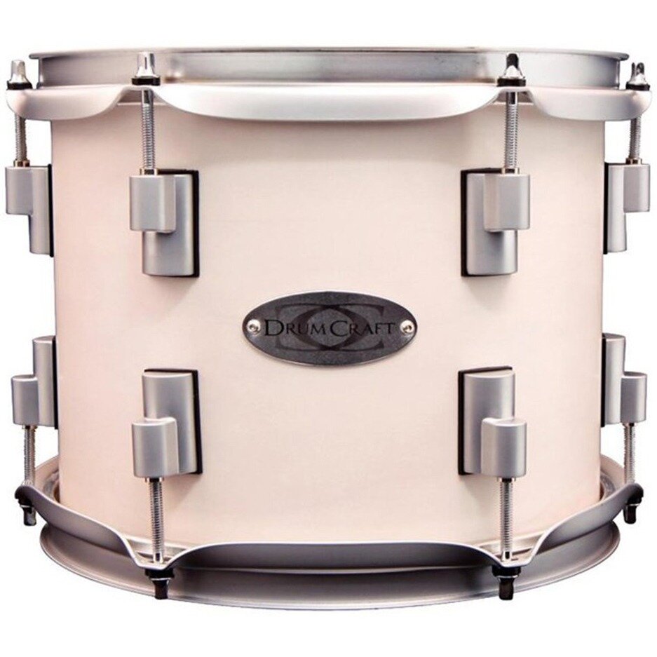 Том том барабан DRUMCRAFT Series 8. Том-том 10x8" Venice White Satin Chrome HW