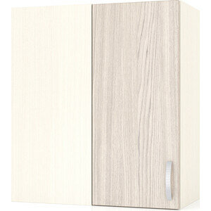 фото Шкаф верхний угловой 60 см Мебельный двор Мери ШВУ600 дуб/ясень шимо светлый универсальная сборка