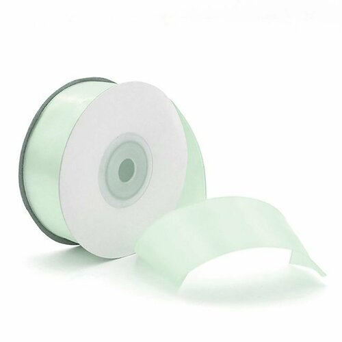 Лента Атлас Нежно-зеленый / 5 см * 22,85 м