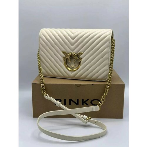 Сумка мессенджер , белый, бежевый