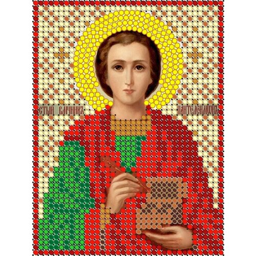 Набор со стразами алмазная мозаика Диамант икона Св. Пантелеймон 9,2*12см