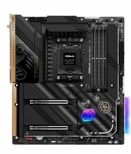Материнская плата ASRock X670E Taichi (X670E Taichi) - AM5, AMD X670, 4хDDR5-4800 МГц, 2хPCI-Ex16, 4хM.2, E-ATX