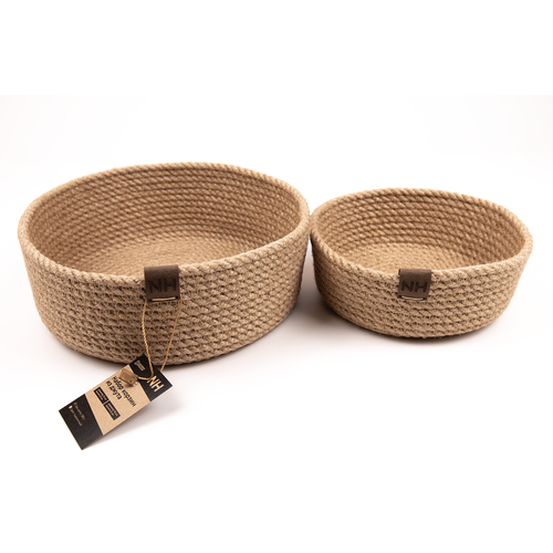 Набор корзин из двух штук Гармония из джутового волокна 883₽