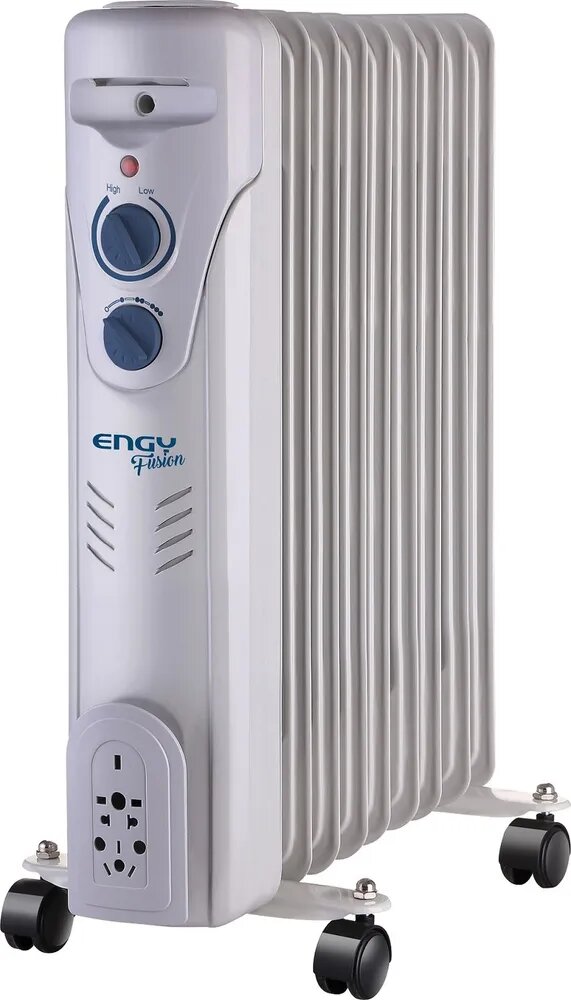 Масляные Радиаторы Масляный радиатор Engy EN-2309 Fusion, 2 кВт, 20 м², колеса в комплекте, белый
