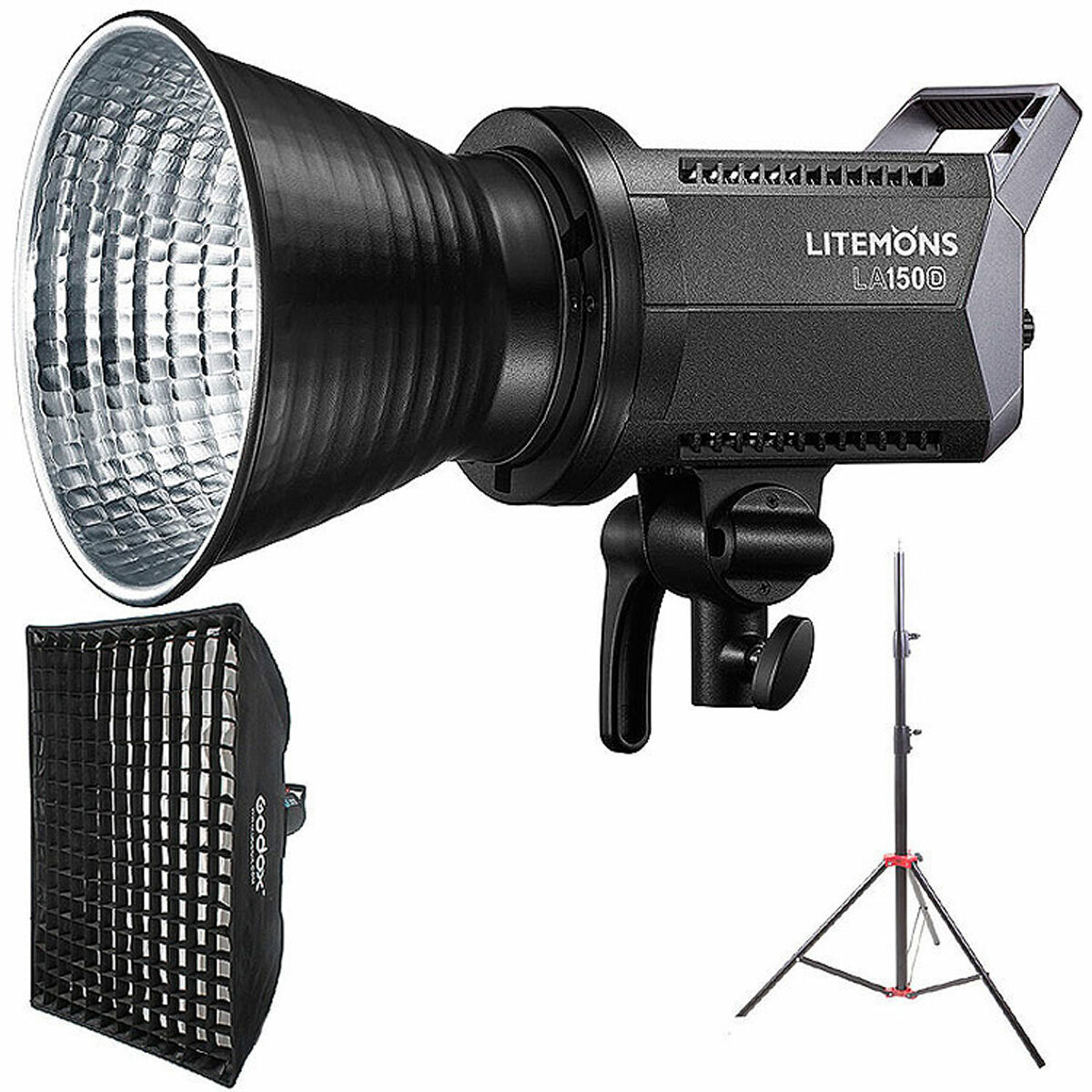 Студийный комплект Godox LITEMONS LA150D KIT56 (+софт+стойка)